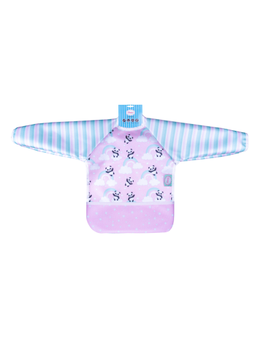 Babete mangas -  panda rosa