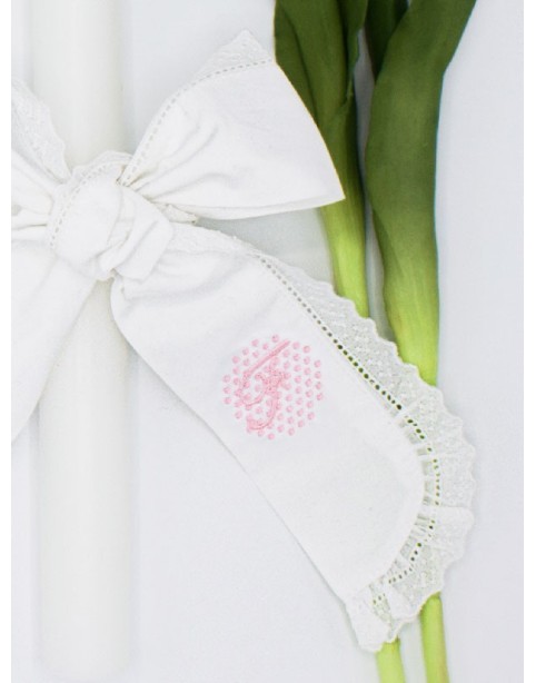 PERSONALIZÁVEL | TOALHA E VELA DE BATIZADO PINTAS