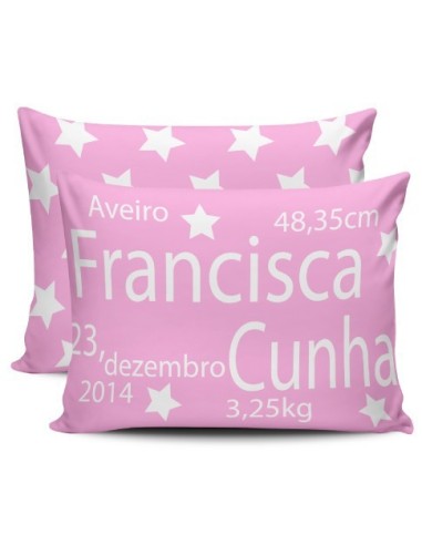 almofada estrela rosa