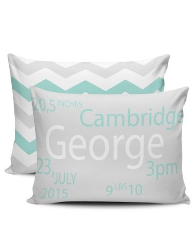 Gray Pink Chevron Birth Pillow