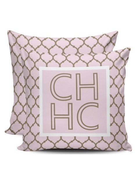 Blue and yellow USA Monogram Cushion