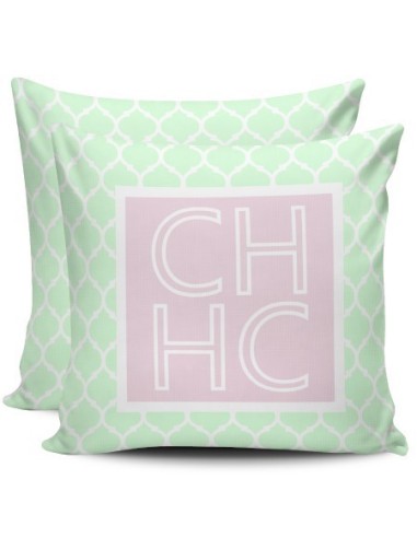 Blue and yellow USA Monogram Cushion