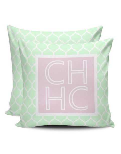 Blue and yellow USA Monogram Cushion
