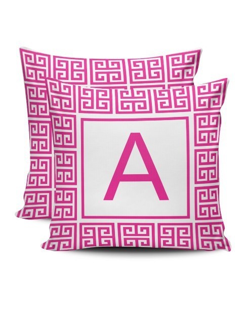 Personalized cushion with Roma Monogram - Brown 2