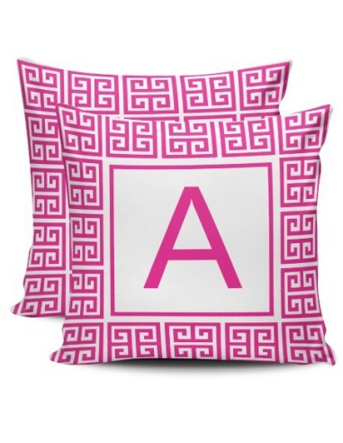 Almofada personalizada com Monograma Roma - Rosa