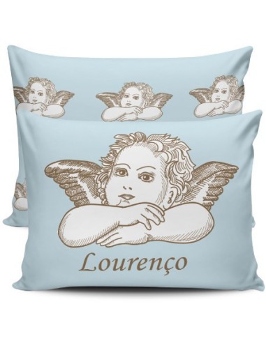 Almofada Personalizada com nome - anjo azul
