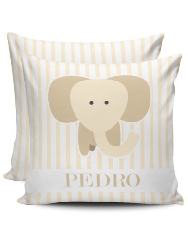 Almofada Personalizada com nome amarelo - elefante
