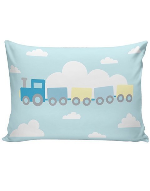 Almofada Personalizada de nascimento comboio azul | Bonjour Famille