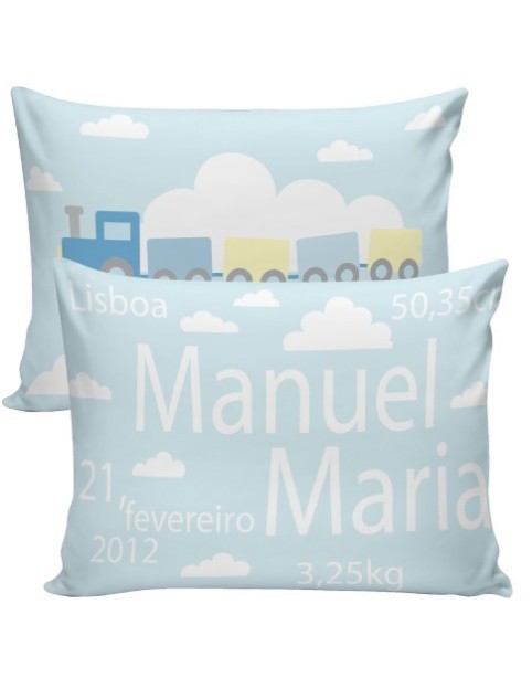 Blue Train Birth Pillow